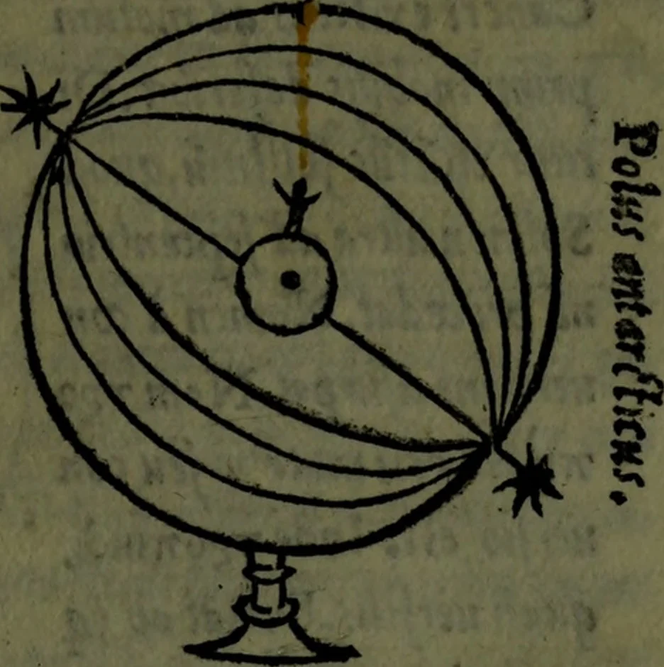 An illustration from Cosmographiae introductio cum quibusdam geometriae ac astronomiae principiis ad eam rem necessariis, 1541, leaf 18