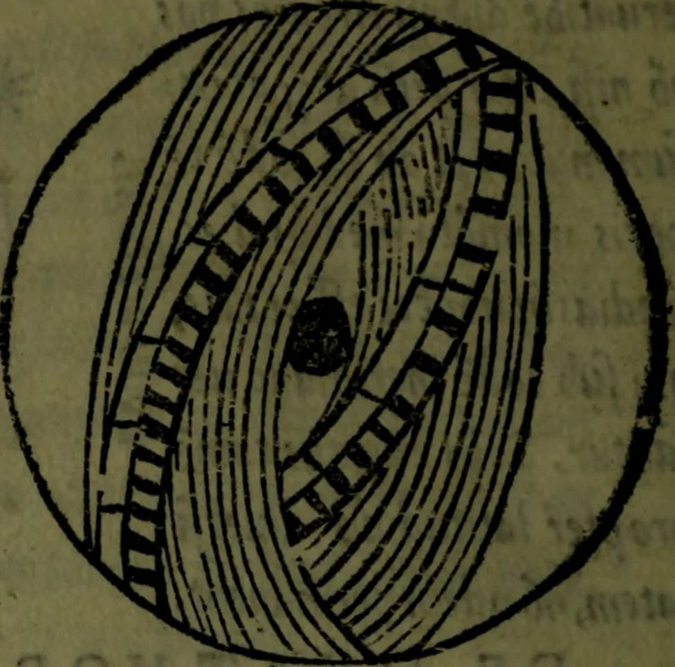 An illustration from Cosmographiae introductio cum quibusdam geometriae ac astronomiae principiis ad eam rem necessariis, 1541, leaf 19