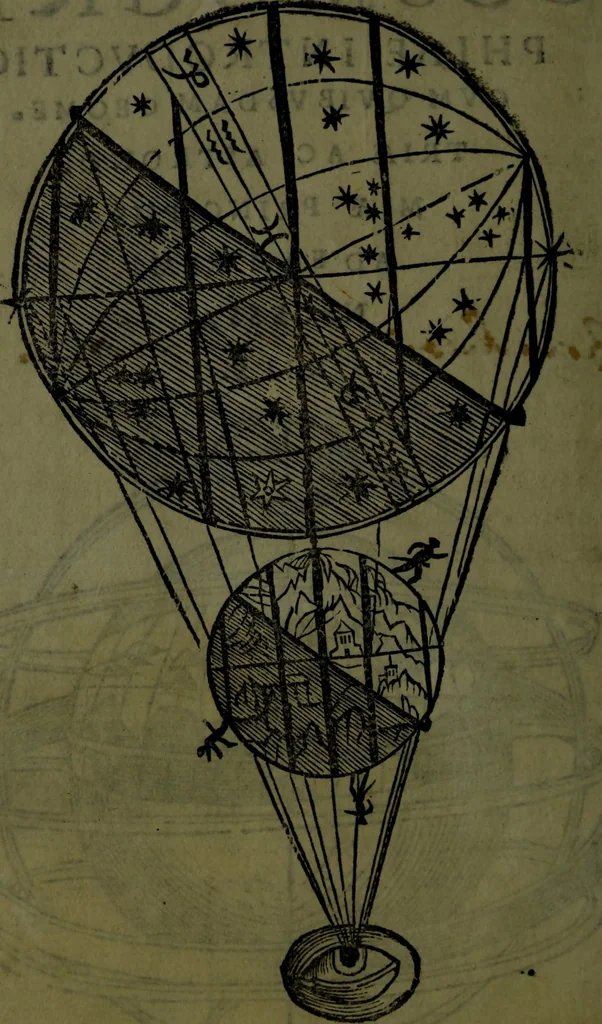 An illustration from Cosmographiae introductio cum quibusdam geometriae ac astronomiae principiis ad eam rem necessariis, 1541, leaf 5