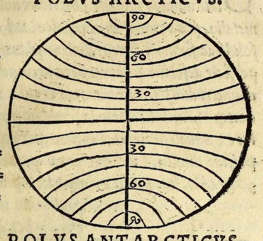 An illustration from Cosmographiae introductio : cum quibusdam gæometriæ [sic] ac astronomiæ principijs ad eam rem necessarijs, 1532, leaf 43