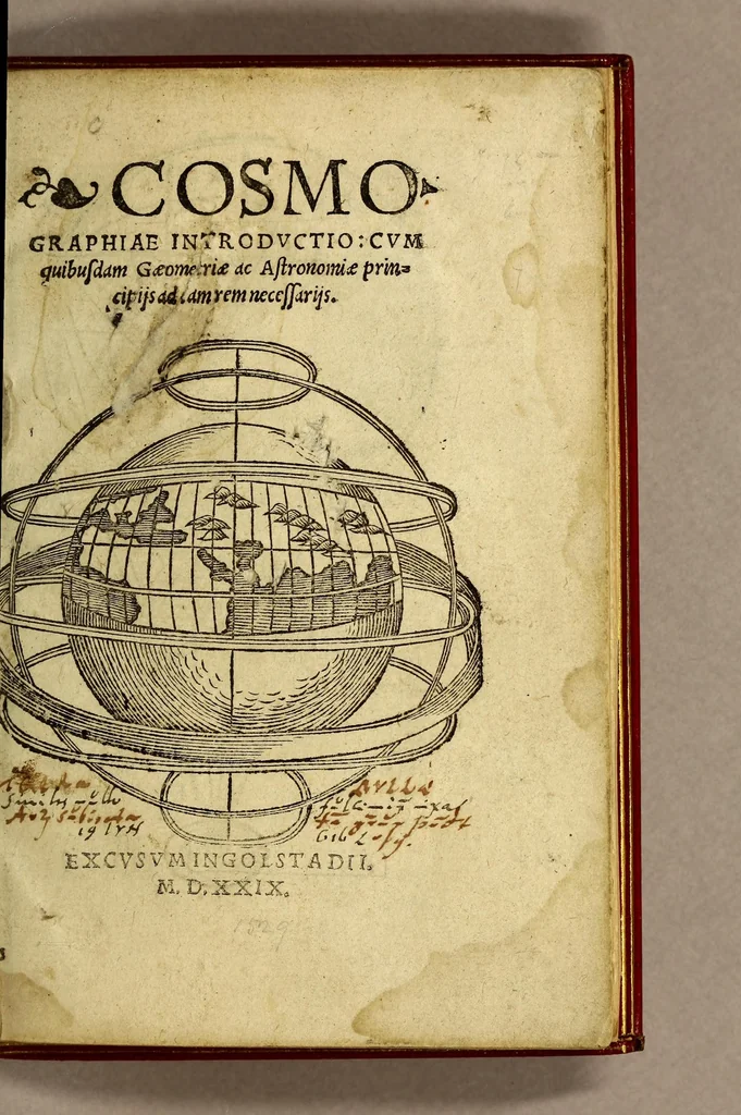 An illustration from Cosmographiae introductio : cum quibusdam gæometriæ [sic] ac astronomiæ principijs ad eam rem necessarijs, 1532, leaf 7