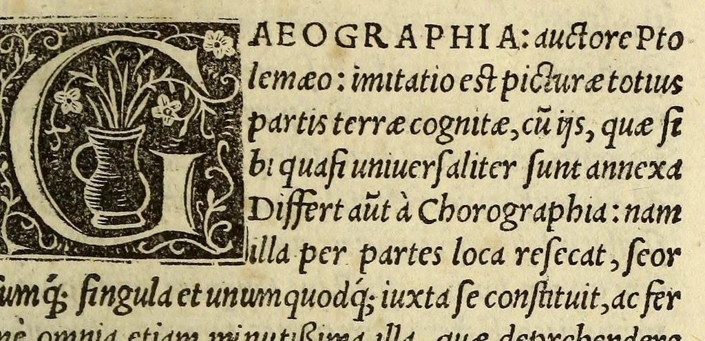 An illustration from Cosmographiae introductio : cum quibusdam gæometriæ [sic] ac astronomiæ principijs ad eam rem necessarijs, 1533, leaf 13