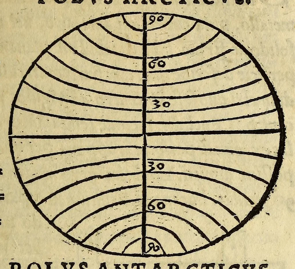 An illustration from Cosmographiae introductio : cum quibusdam gæometriæ [sic] ac astronomiæ principijs ad eam rem necessarijs, 1533, leaf 47