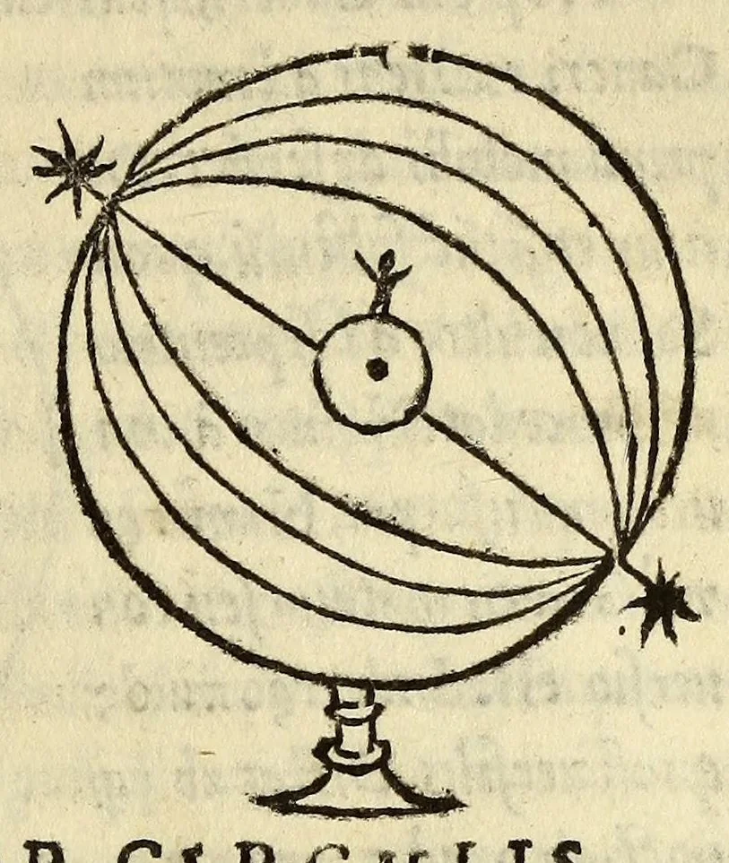 An illustration from Cosmographiae introductio : cum quibusdam geometriæ ac astronomiæ principiis ad eam rem necessariis, 1541, leaf 21
