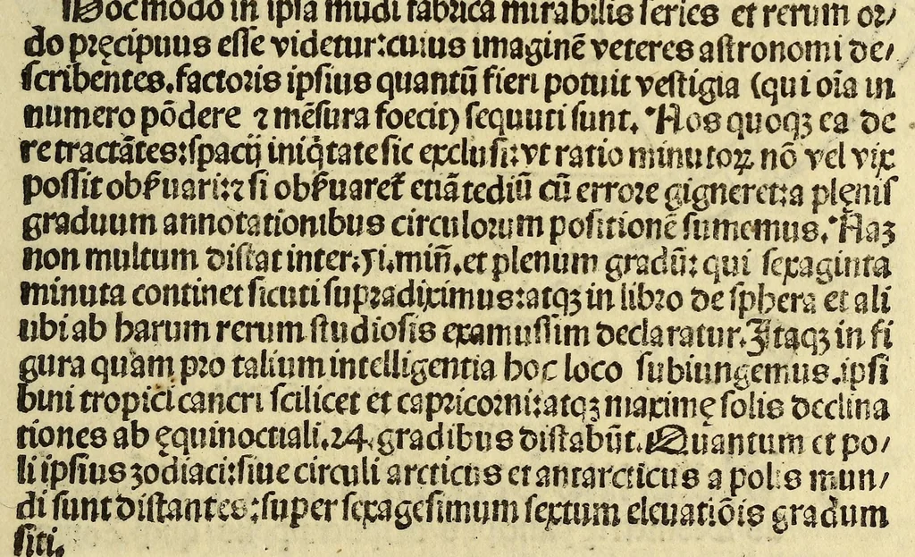 An illustration from Cosmographi[a]e introductio : cum quibusdam geometri[a]e ac astronomi[a]e principijs ad eam rem necessarijs. Insuper Quattuor Americi Vespucij nauigationes. : Uniuersalis cosmographi[a]e descriptio tam in solido [quam] plano, eis etiam insertis qu[a]e Ptholom[a]eo ignota, a nuperis reperta sunt, 1509, leaf 17