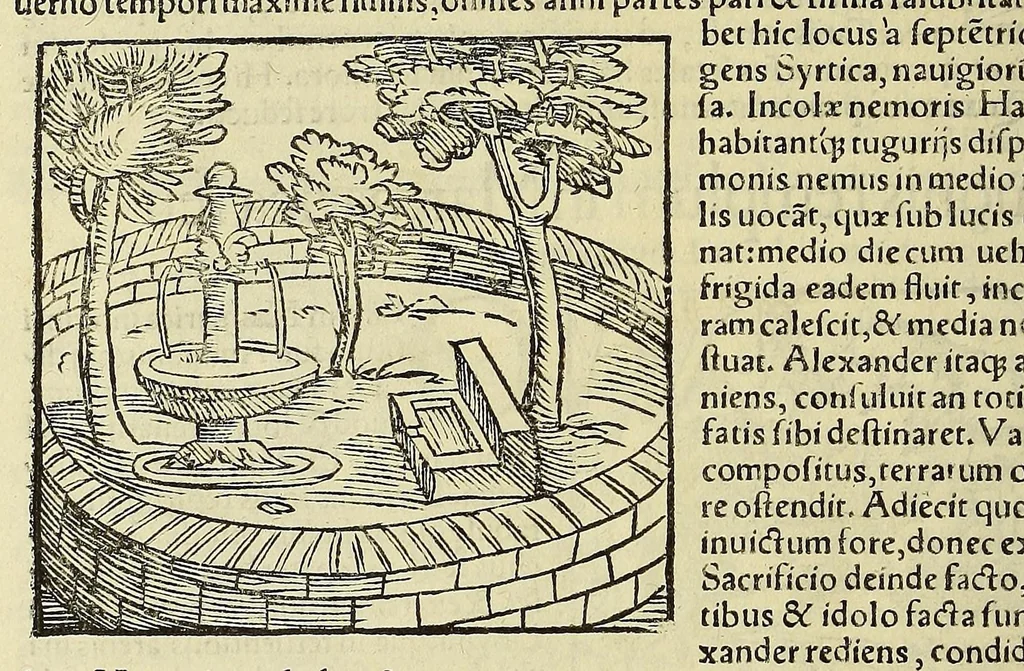 An illustration from Cosmographiae uniuersalis lib. VI. in quibus, iuxta certioris fidei scriptorum traditionem describuntur, omniu[m] habitabilis orbis partiu[m] situs, p[ro]priæq[ue] dotes. regionum topographicæ effigies .., 1550, leaf 1214