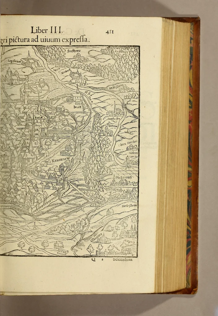An illustration from Cosmographiae uniuersalis lib. VI. in quibus, iuxta certioris fidei scriptorum traditionem describuntur, omniu[m] habitabilis orbis partiu[m] situs, p[ro]priæq[ue] dotes. regionum topographicæ effigies .., 1550, leaf 537