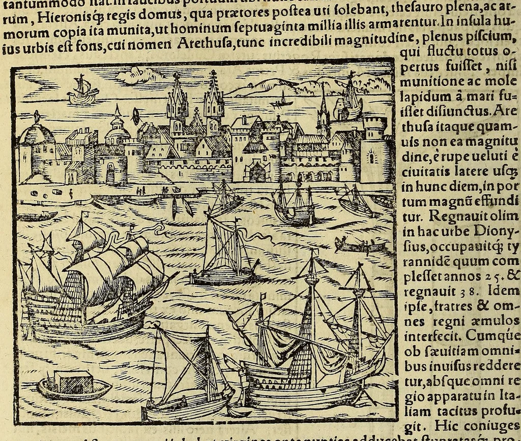 An illustration from Cosmographiae vniuersalis lib. VI. in quibus iuxta certioris fidei scriptores, sine omni cuiuscunq[ue] molestia, uel læsione, describuntur, omnium habitabilis orbis partium situs propriæq[ue] dotes. regionum topographicæ picturæ. ..., 1572, leaf 624