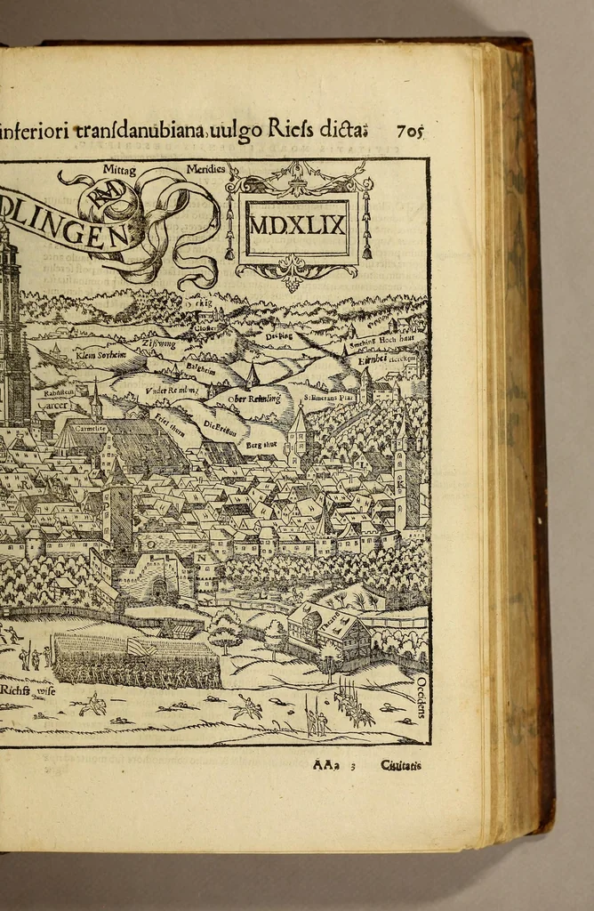 An illustration from Cosmographiae vniuersalis lib. VI. in quibus iuxta certioris fidei scriptores, sine omni cuiuscunq[ue] molestia, uel læsione, describuntur, omnium habitabilis orbis partium situs propriæq[ue] dotes. regionum topographicæ picturæ. ..., 1572, leaf 989