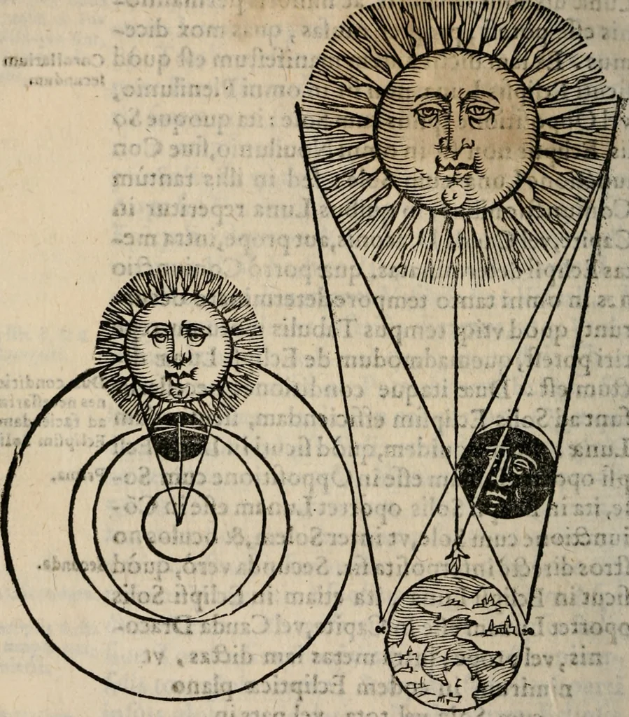 An illustration from Cosmographia in qvatvor libros distribvta summo ordine, miraqve facilitate, ac breuitate ad magnam Ptolemæi mathematicam constructionem, ad vniuersamque astrologiam institutens. Francisco Barocio ... avtore. Cum præfatione eiusdem autoris, in qua perfecta quidem astrologiæ diuisio, & enarratio autorum illustrium, & voluminum ab eis conscriptorum in singulis astrologiæ partibus habetur: Joannis de Sacrobosco verò 84 errores, et alij permulti suorum expositorum, & sectatorum ostenduntur. rationibusq[uam] redarguuntur. Præcesserunt etiam quædam communia mathematica, necnon arithmetica, & geometrica principia, nonnullæq[uam] propositiones, de quibus in toto opere sæpe fit mentio: ac demum locupletissimus index eorum, quæ ipsa Cosmographia continentur .., 1585, leaf 469