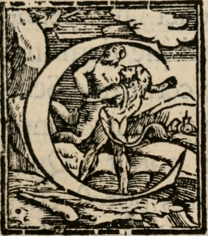 An illustration from Cosmographia in qvatvor libros distribvta summo ordine, miraqve facilitate, ac breuitate ad magnam Ptolemæi mathematicam constructionem, ad vniuersamque astrologiam institutens. Francisco Barocio ... avtore. Cum præfatione eiusdem autoris, in qua perfecta quidem astrologiæ diuisio, & enarratio autorum illustrium, & voluminum ab eis conscriptorum in singulis astrologiæ partibus habetur: Joannis de Sacrobosco verò 84 errores, et alij permulti suorum expositorum, & sectatorum ostenduntur. rationibusq[uam] redarguuntur. Præcesserunt etiam quædam communia mathematica, necnon arithmetica, & geometrica principia, nonnullæq[uam] propositiones, de quibus in toto opere sæpe fit mentio: ac demum locupletissimus index eorum, quæ ipsa Cosmographia continentur .., 1585, leaf 6