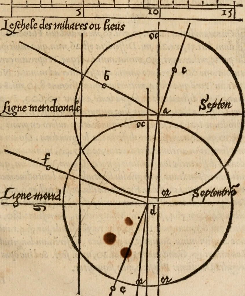 An illustration from Cosmographia Petri Apiani, 1553, leaf 128