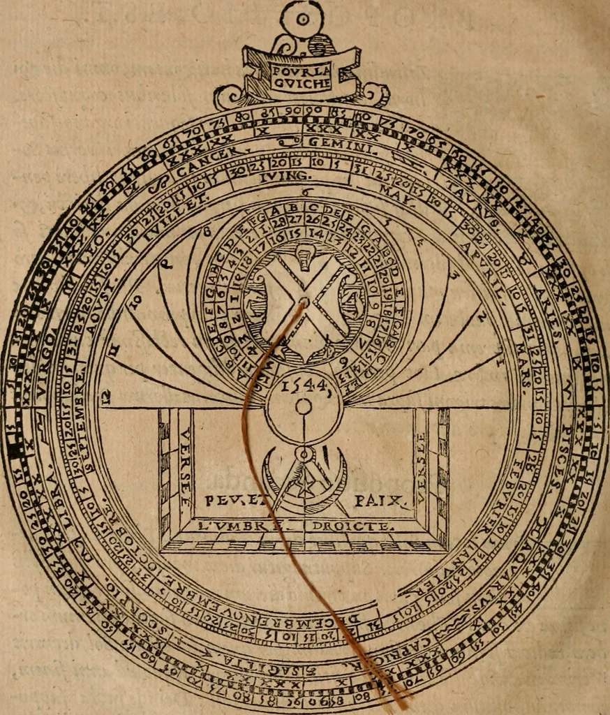 An illustration from Cosmographia Petri Apiani, 1553, leaf 25