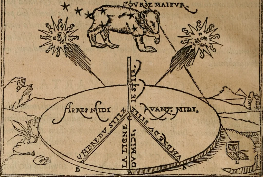 An illustration from Cosmographia Petri Apiani, 1553, leaf 27