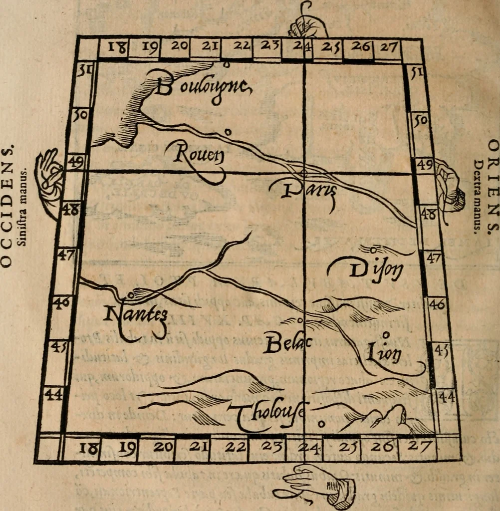 An illustration from Cosmographia Petri Apiani, 1553, leaf 63