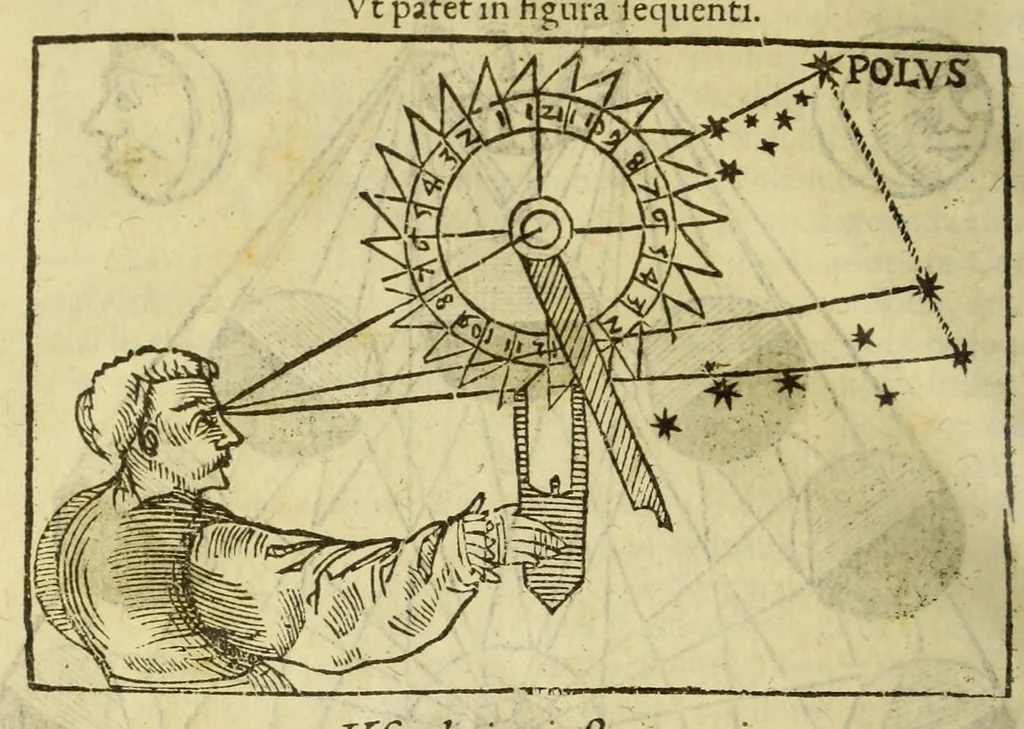 An illustration from Cosmographia Petri Apiani,, 1550, leaf 110