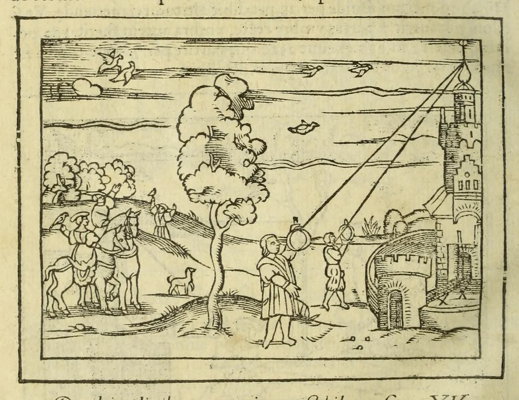 An illustration from Cosmographia Petri Apiani,, 1550, leaf 136