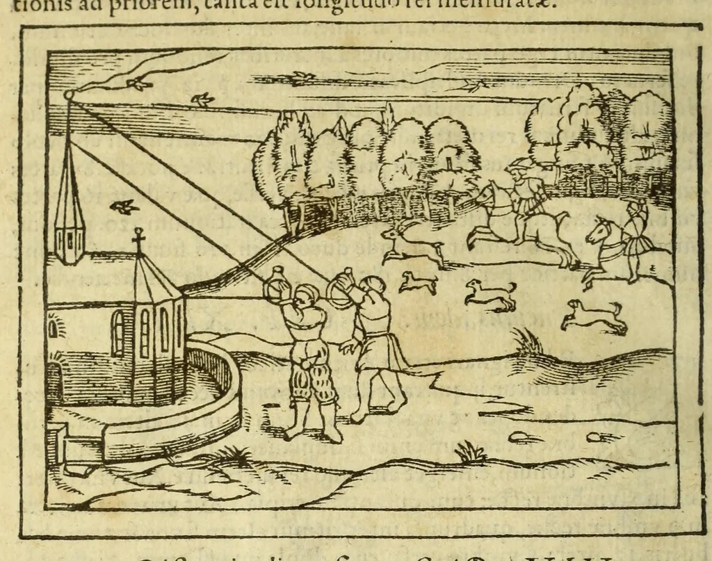 An illustration from Cosmographia Petri Apiani,, 1550, leaf 138