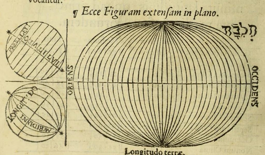 An illustration from Cosmographia Petri Apiani,, 1550, leaf 22