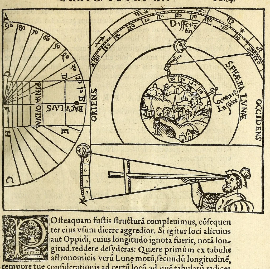 An illustration from Cosmographia Petri Apiani,, 1550, leaf 35