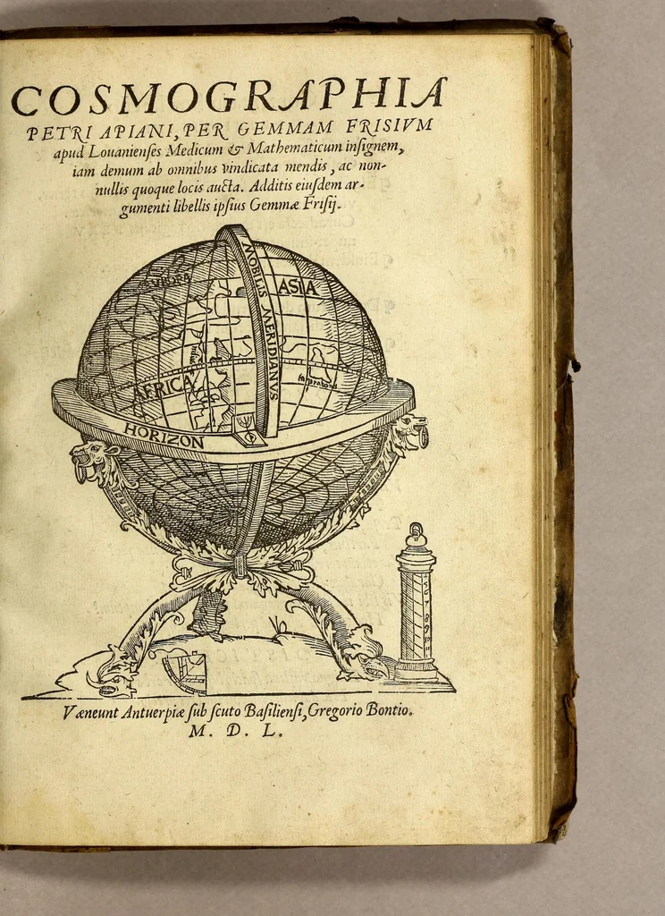 An illustration from Cosmographia Petri Apiani,, 1550, leaf 5