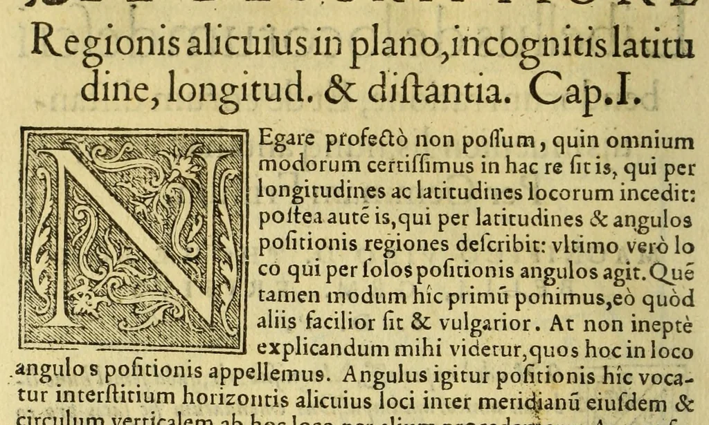 An illustration from Cosmographia Petri Apiani,, 1564, leaf 112