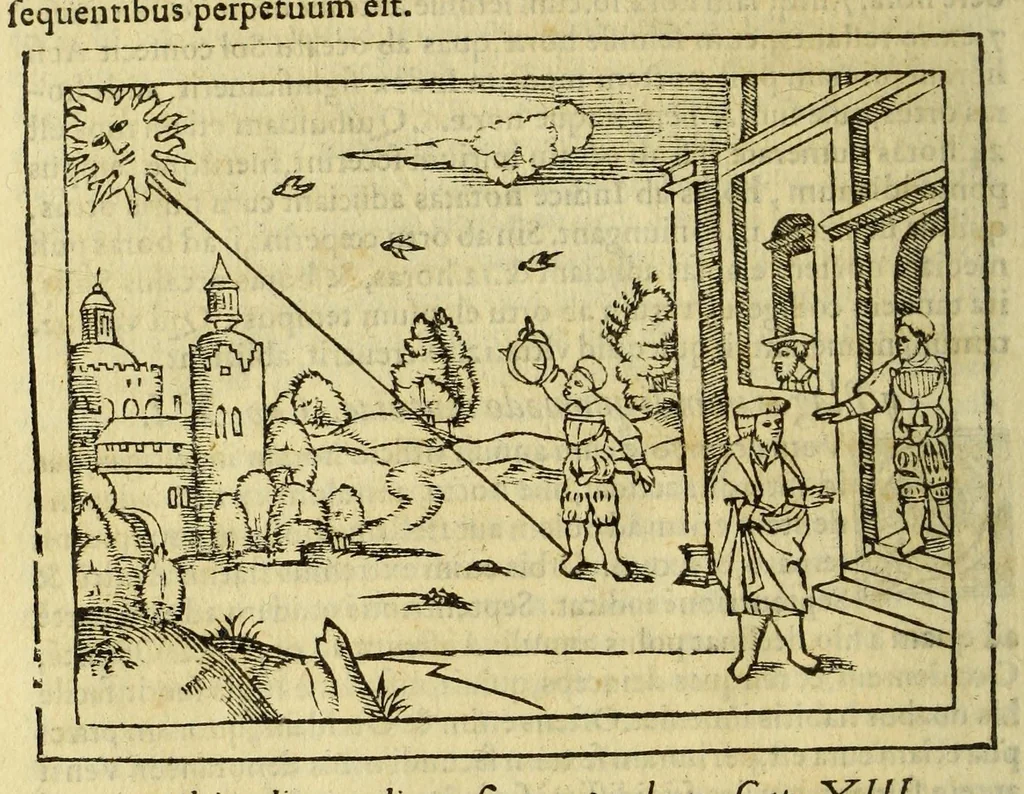 An illustration from Cosmographia Petri Apiani,, 1564, leaf 134