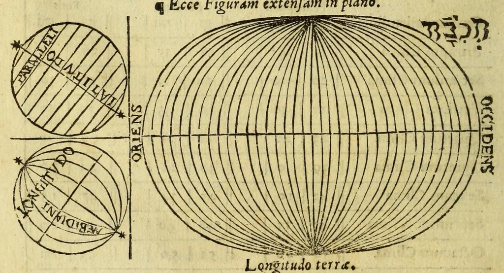 An illustration from Cosmographia Petri Apiani,, 1564, leaf 22