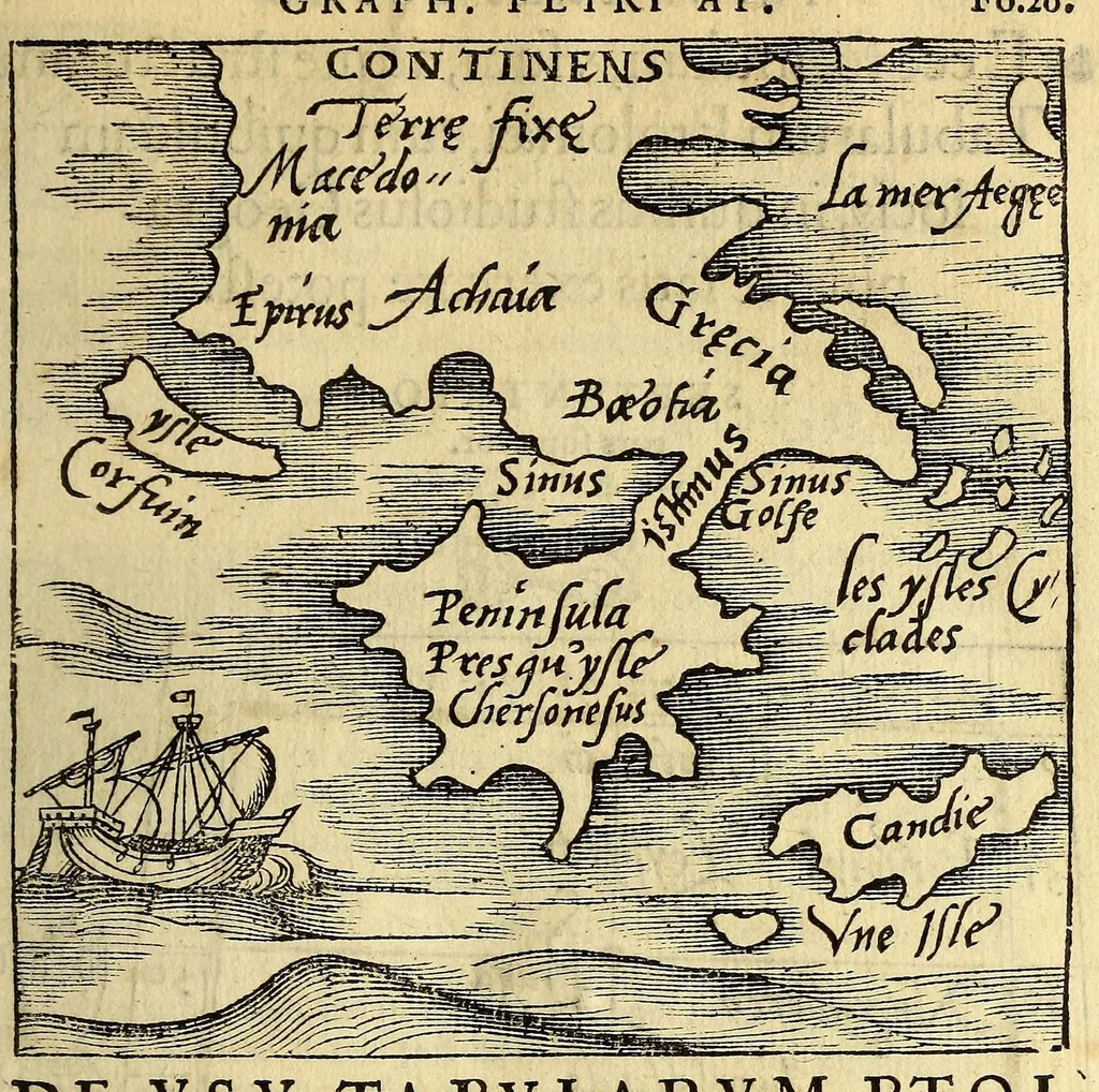 An illustration from Cosmographia Petri Apiani,, 1564, leaf 59