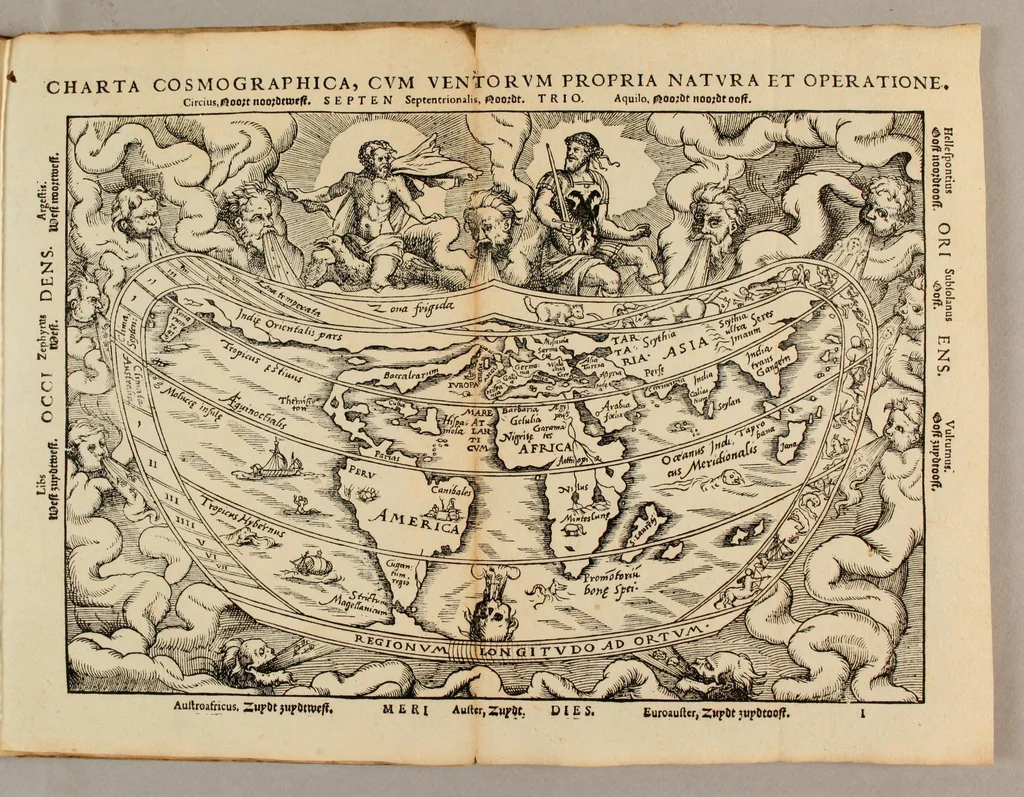 An illustration from Cosmographia Petri Apiani,, 1564, leaf 69