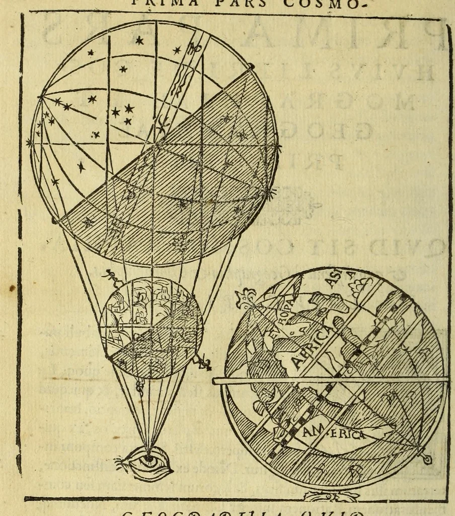 An illustration from Cosmographia Petri Apiani,, 1564, leaf 10