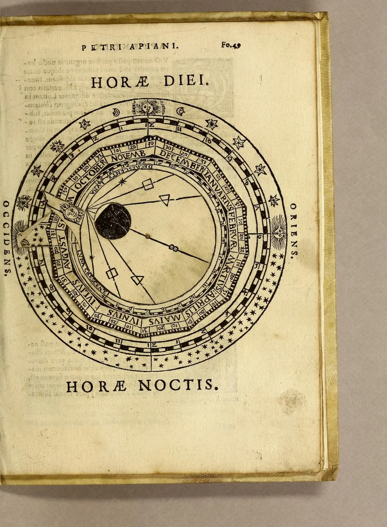 An illustration from Cosmographia Petri Apiani,, 1564, leaf 107