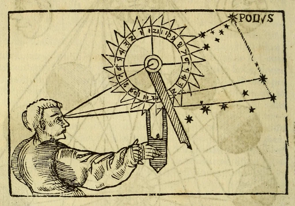 An illustration from Cosmographia Petri Apiani,, 1564, leaf 110
