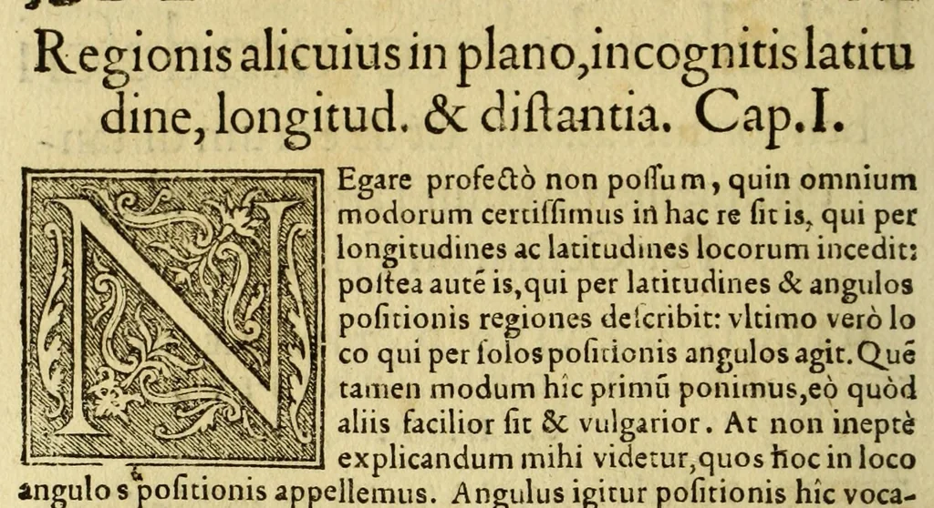 An illustration from Cosmographia Petri Apiani,, 1564, leaf 112