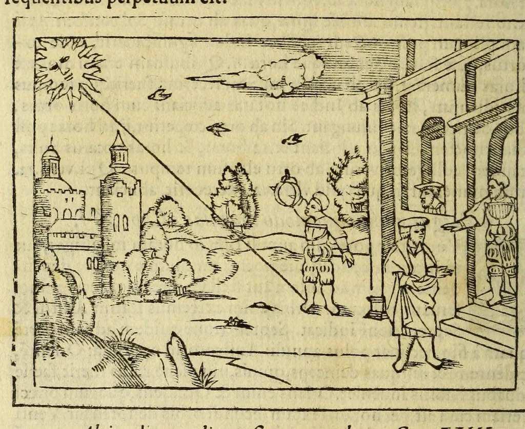 An illustration from Cosmographia Petri Apiani,, 1564, leaf 134