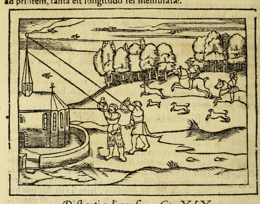 An illustration from Cosmographia Petri Apiani,, 1564, leaf 138