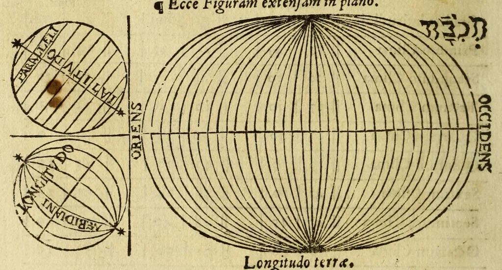 An illustration from Cosmographia Petri Apiani,, 1564, leaf 22