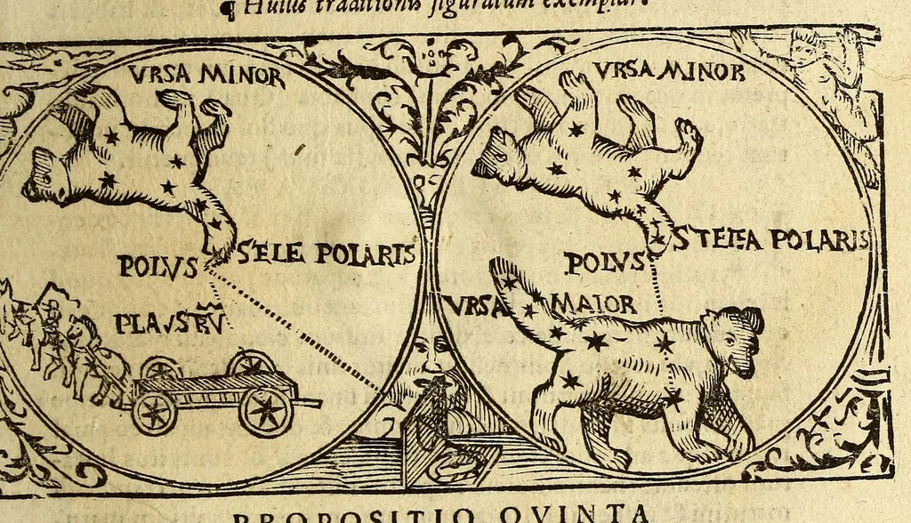 An illustration from Cosmographia Petri Apiani,, 1564, leaf 27