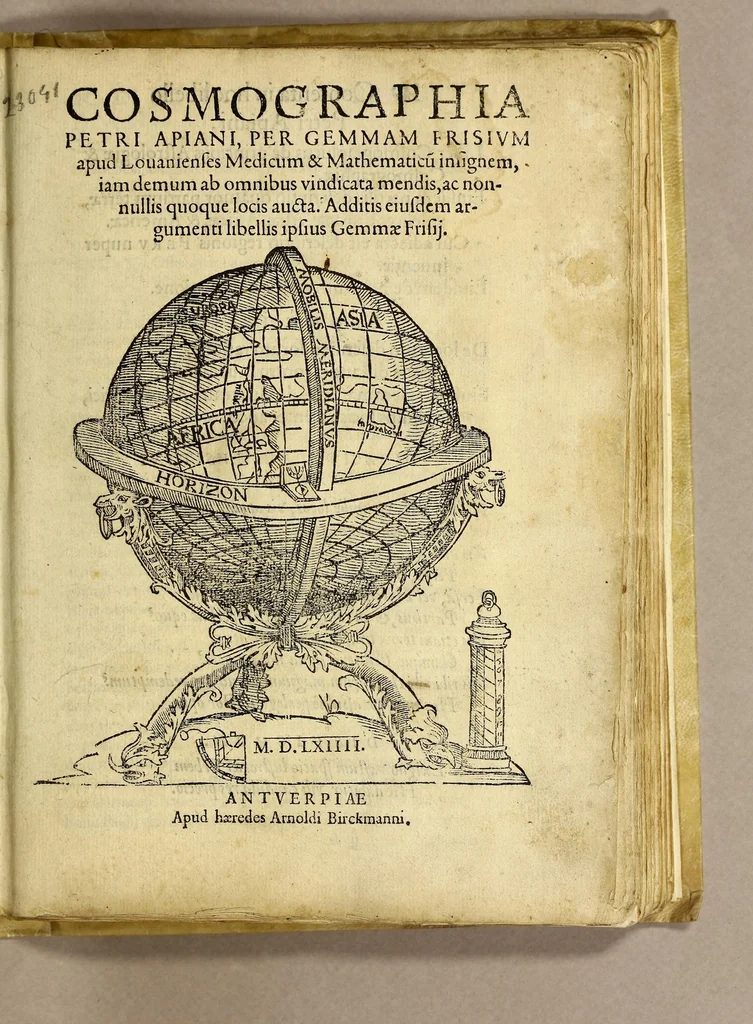 An illustration from Cosmographia Petri Apiani,, 1564, leaf 5