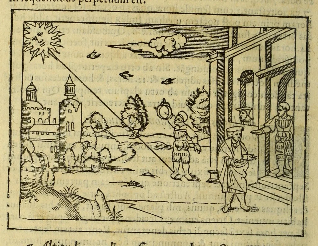 An illustration from Cosmographia Petri Apiani,, 1553, leaf 138
