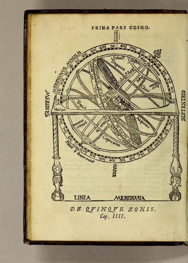 An illustration from Cosmographia Petri Apiani,, 1553, leaf 18