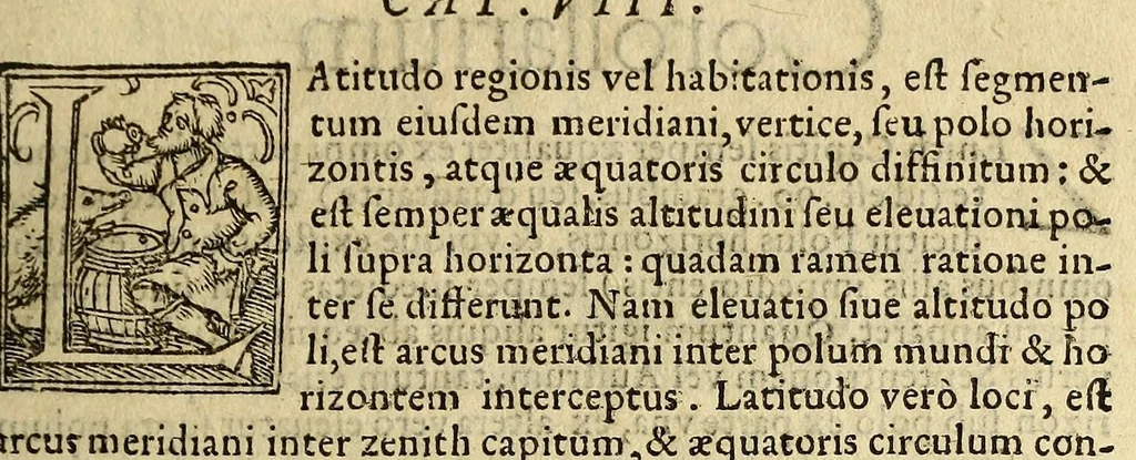 An illustration from Cosmographia Petri Apiani,, 1553, leaf 25
