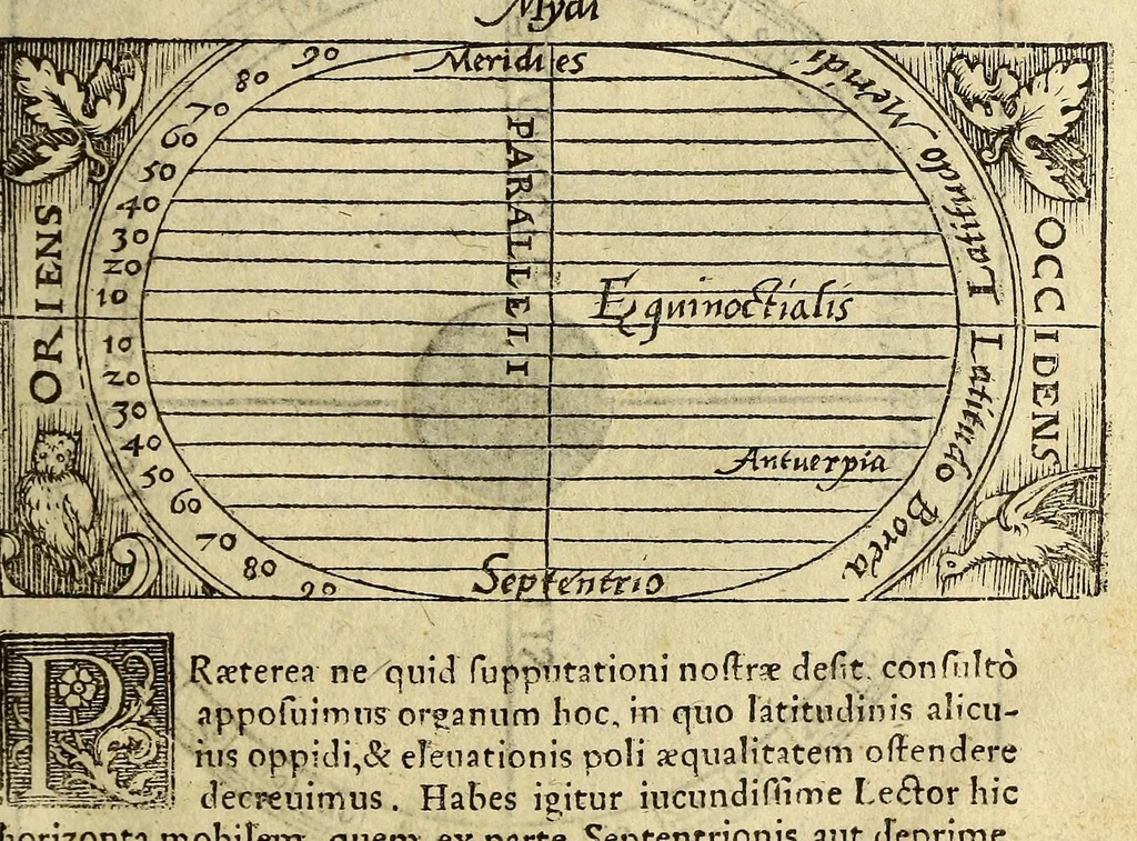 An illustration from Cosmographia Petri Apiani,, 1553, leaf 25