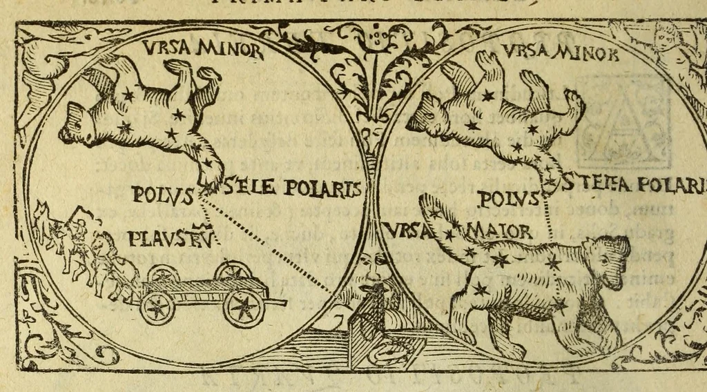 An illustration from Cosmographia Petri Apiani,, 1553, leaf 30