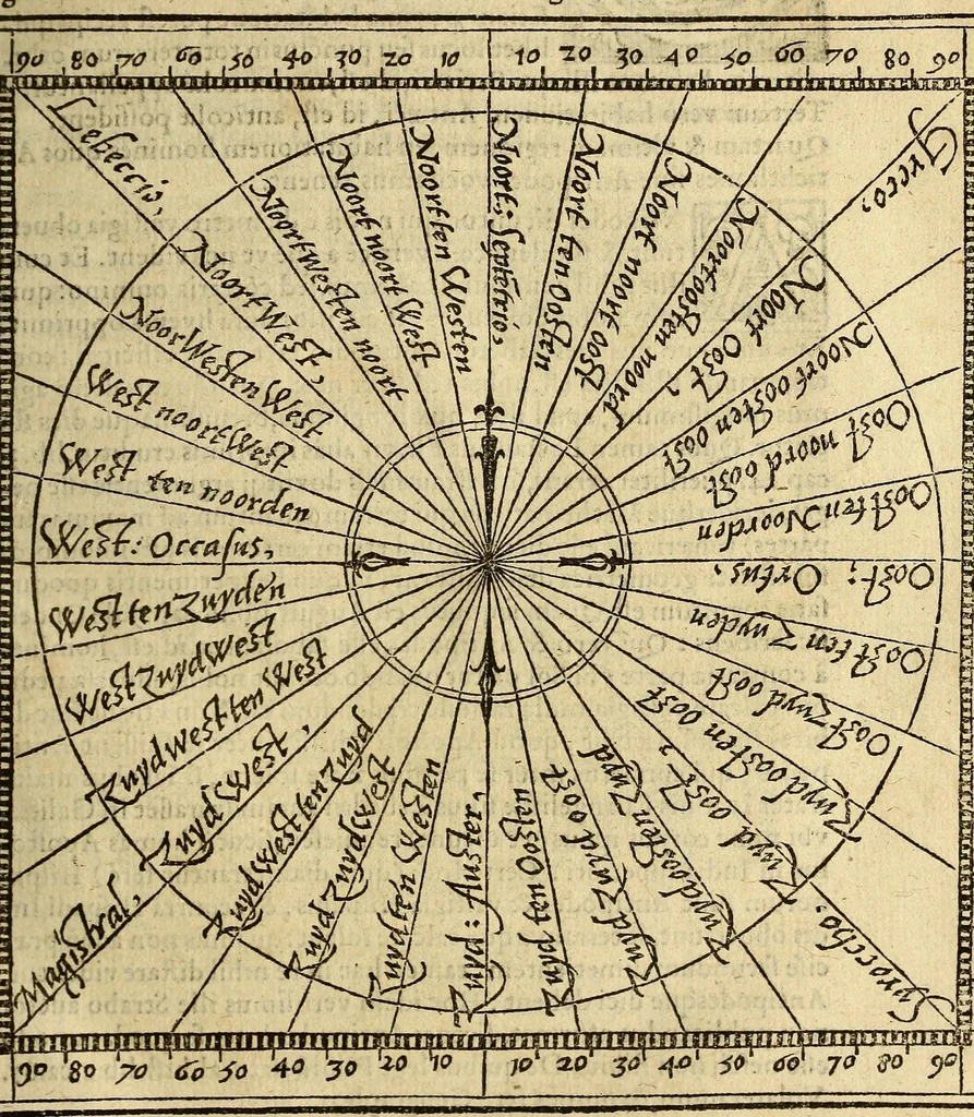 An illustration from Cosmographia Petri Apiani,, 1553, leaf 57