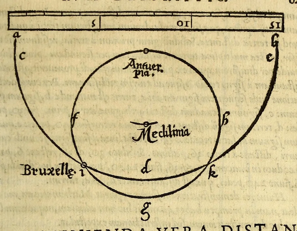 An illustration from Cosmographia Petri Apiani,, 1551, leaf 127