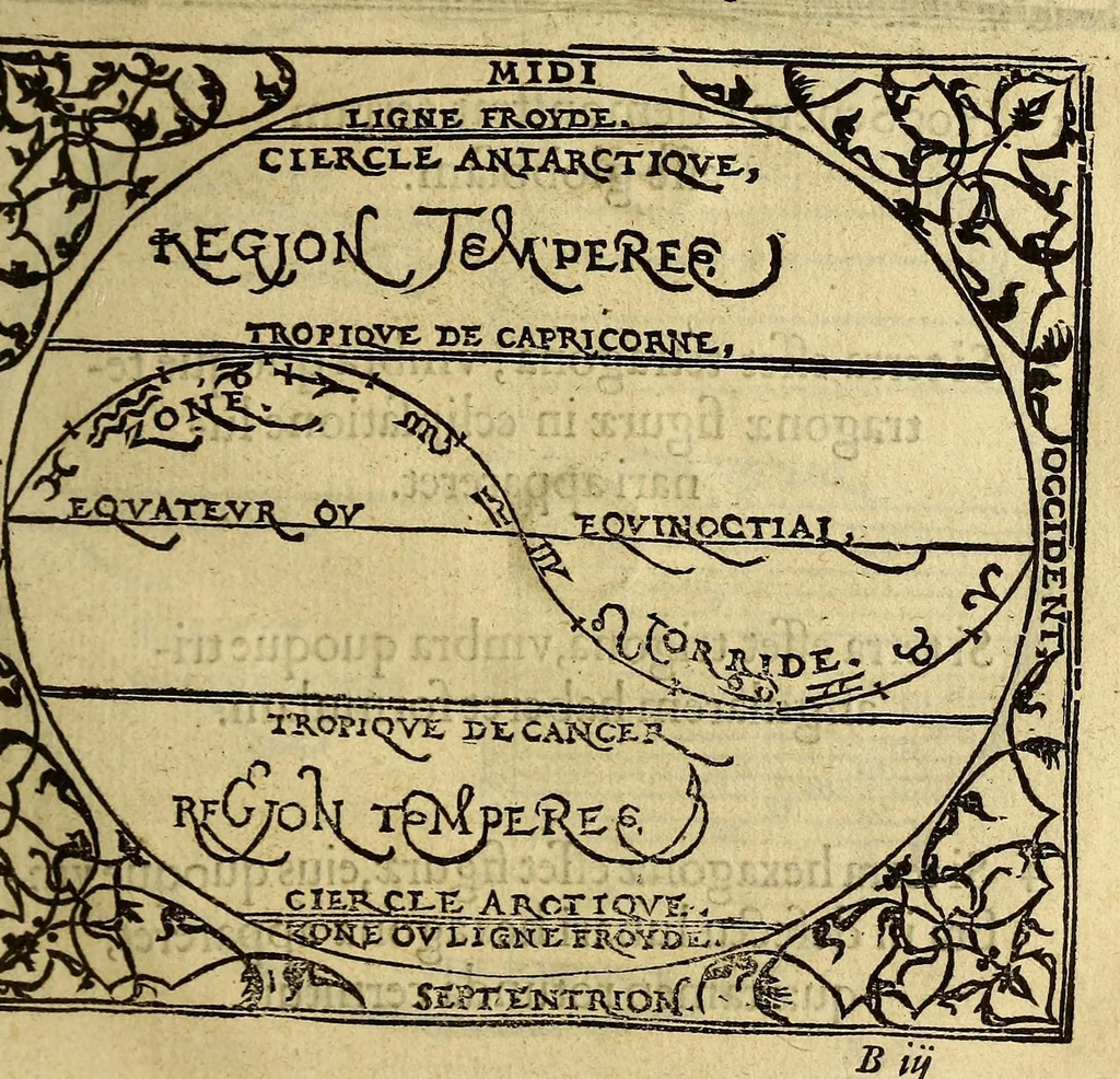 An illustration from Cosmographia Petri Apiani,, 1551, leaf 19