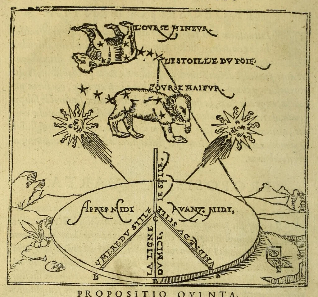 An illustration from Cosmographia Petri Apiani,, 1551, leaf 30