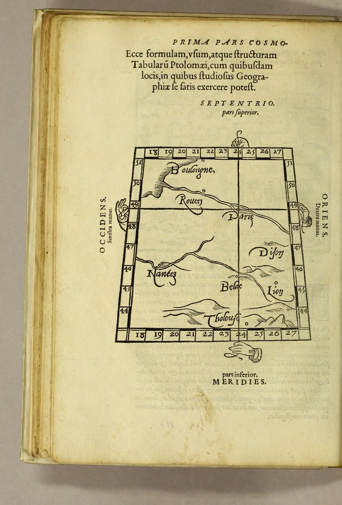 An illustration from Cosmographia Petri Apiani,, 1551, leaf 66
