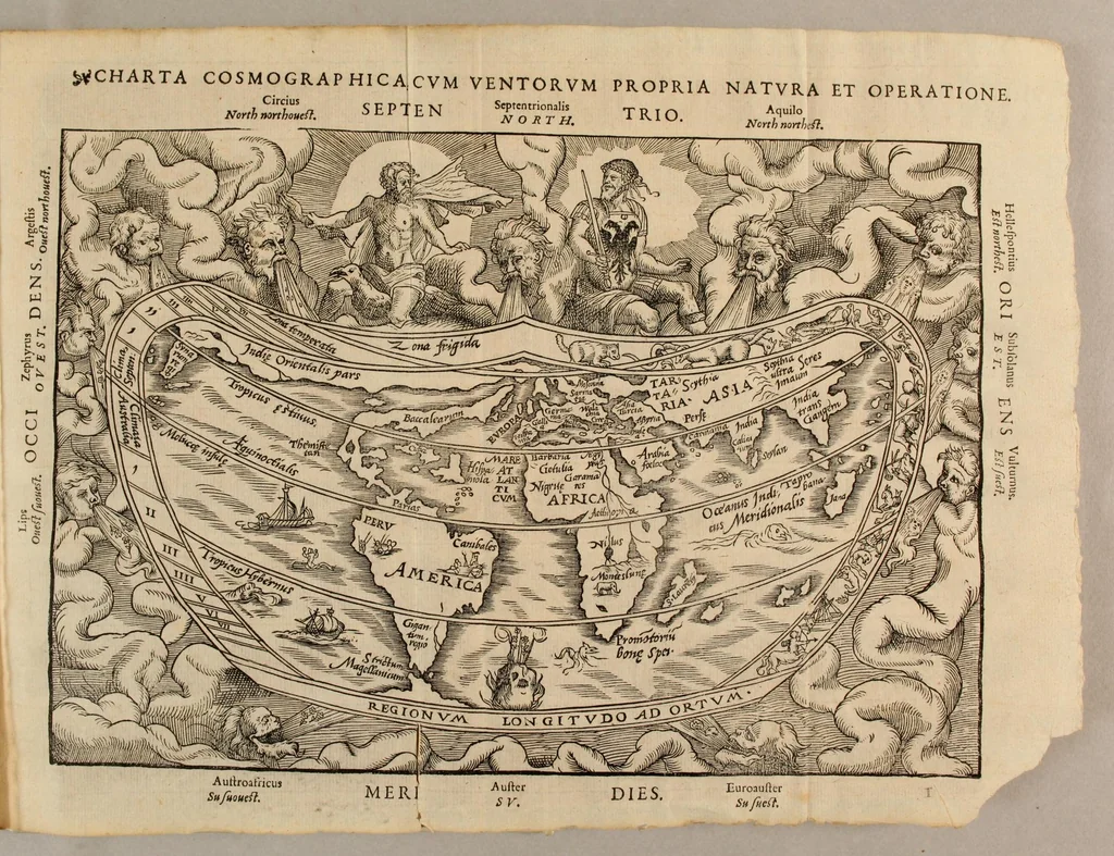 An illustration from Cosmographia Petri Apiani,, 1551, leaf 71